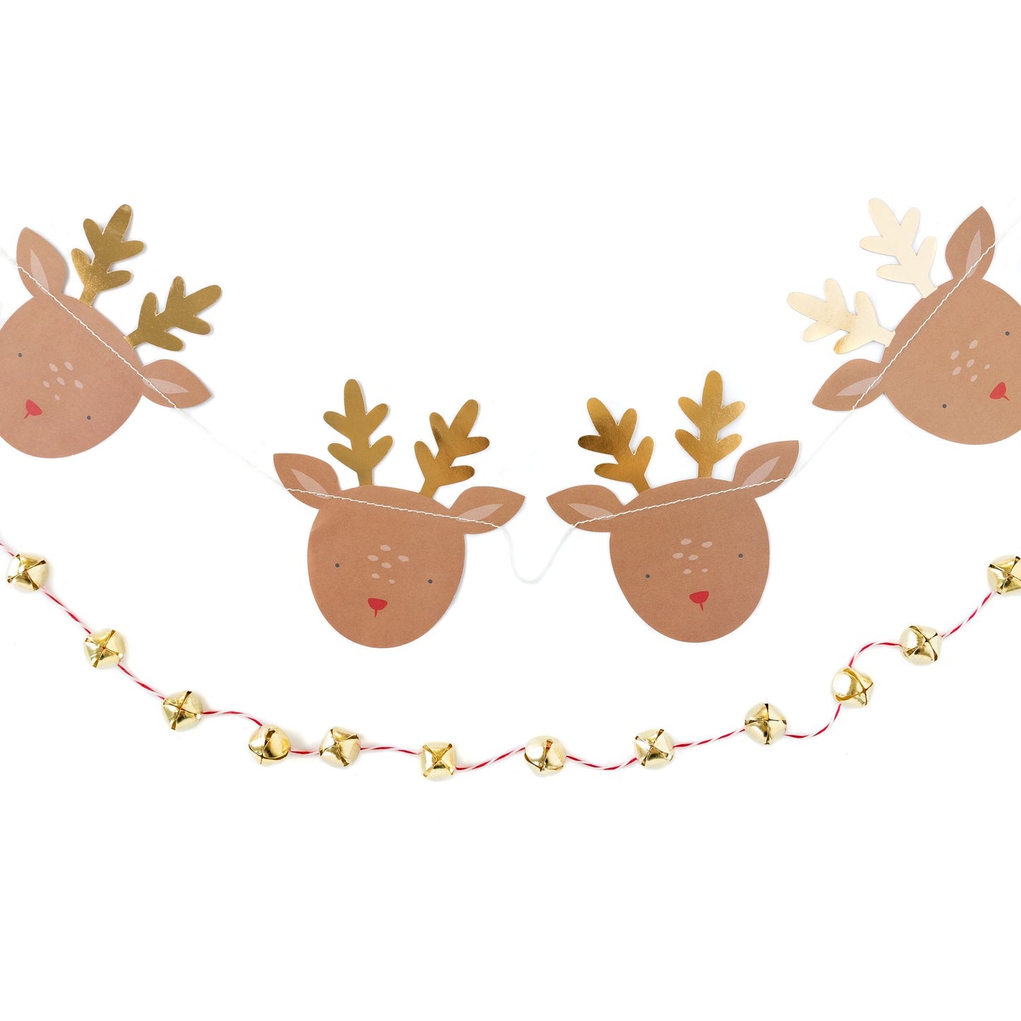 DEAR RUDOLPH REINDEER / BELLS BANNER SET