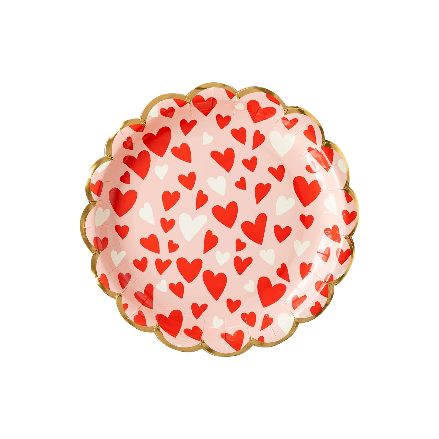 VALENTINE HEART SCATTER SCALLOPED PLATE