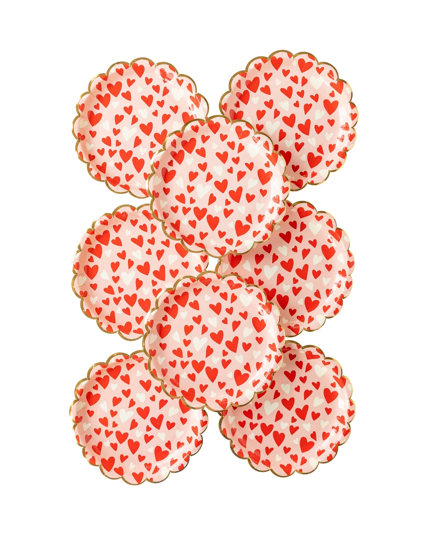 VALENTINE HEART SCATTER SCALLOPED PLATE