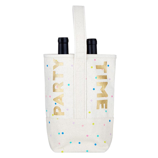 Double Bottle Wine Tote - Party Time