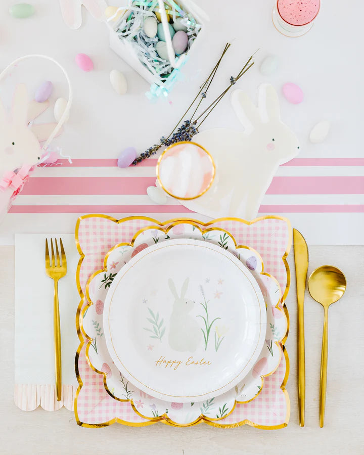 PINK GINGHAM PLATE