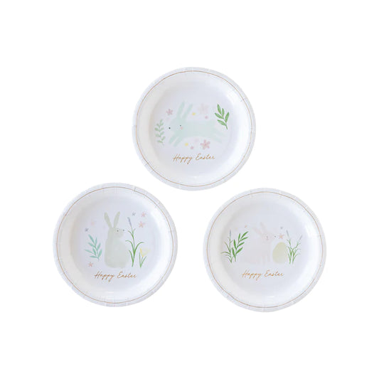 WATERCOLOR EASTER ROUND 7" PLATE SET