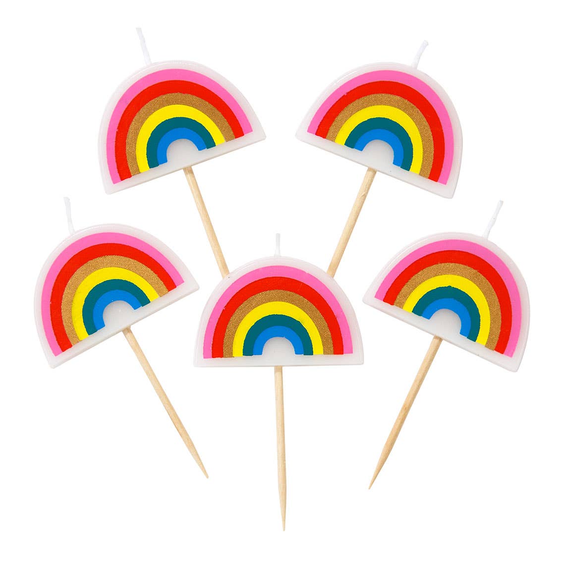 Rainbow Shaped Candles - 5 Pack