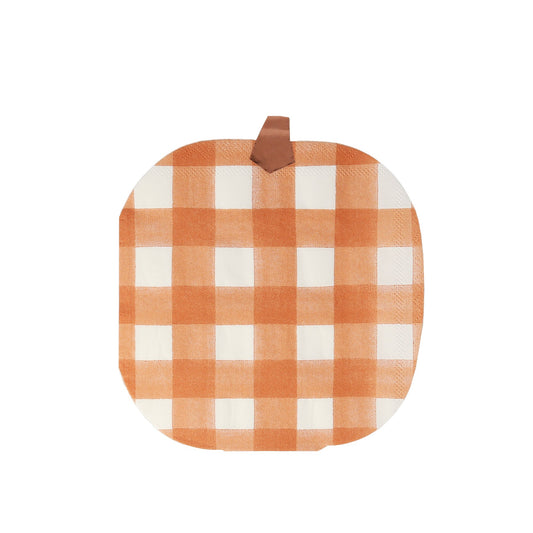 Gingham Pumpkin Napkins