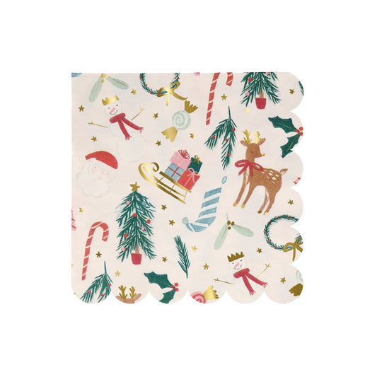 FESTIVE MOTIF LARGE NAPKINS