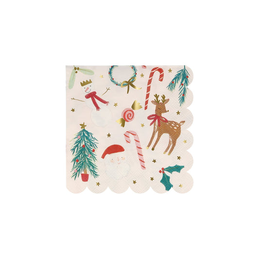 FESTIVE MOTIF SMALL NAPKINS