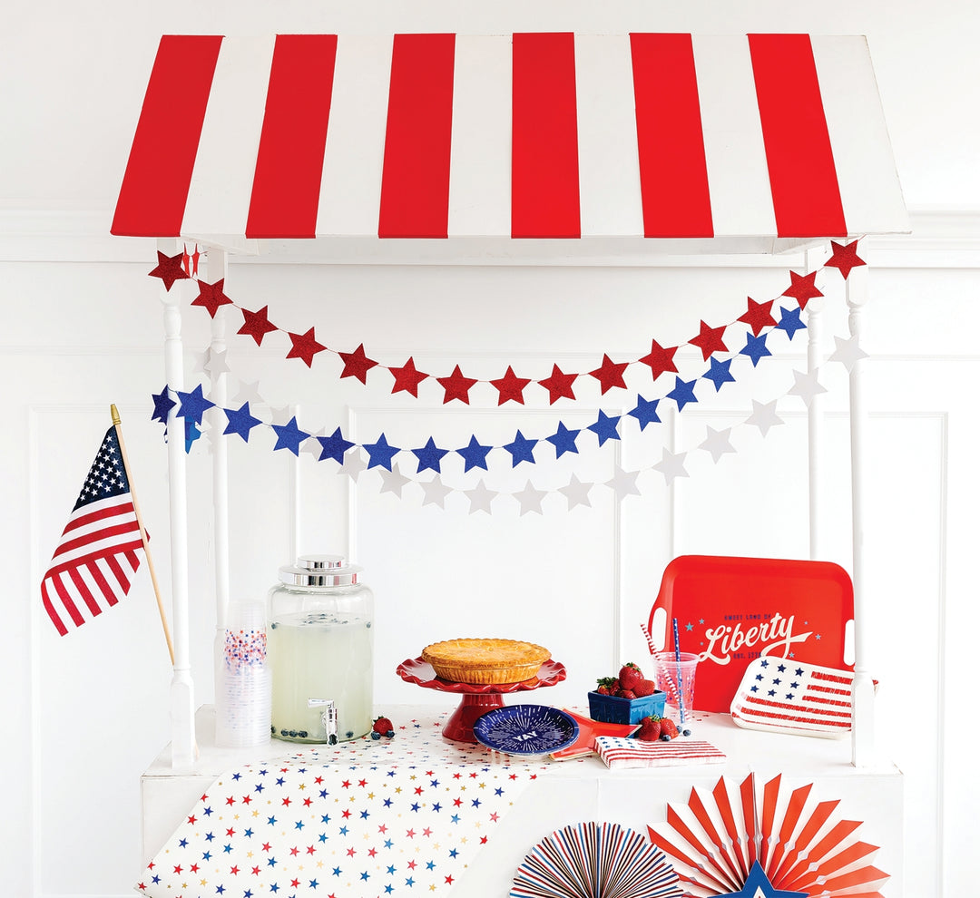 STARS AND STRIPES STAR MINI BANNER