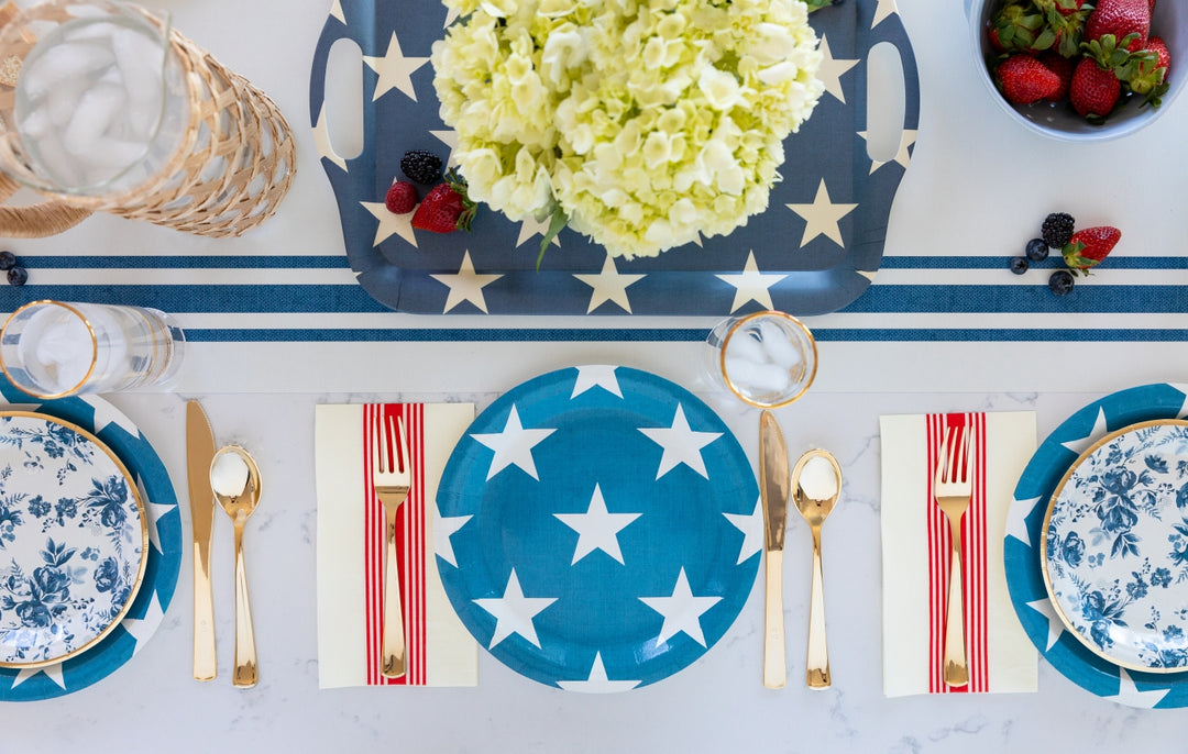 HAMPTONS NAVY STAR PAPER PLATE